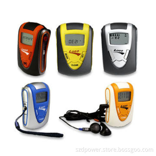 Multifunctional Series Pedometer with Stopwatch and Step Counter, Measures 6.8 x 4.6 x 3.3cm